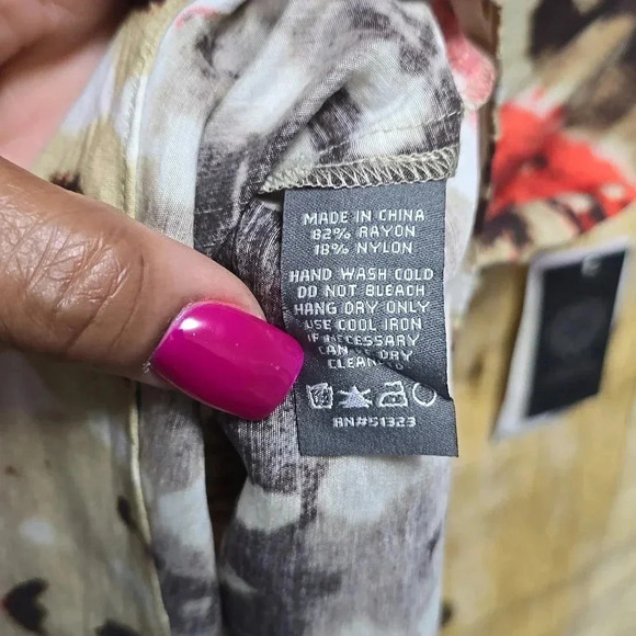 Vince Camuto | Brown Orange White Tie Dye | Tank | Size 0 | Business Casual Chic - Picture 7 of 8